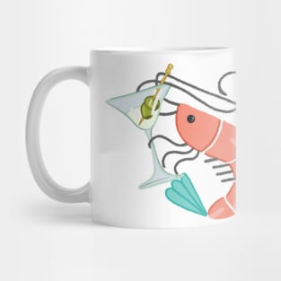 Shrimp with martini glass Mug